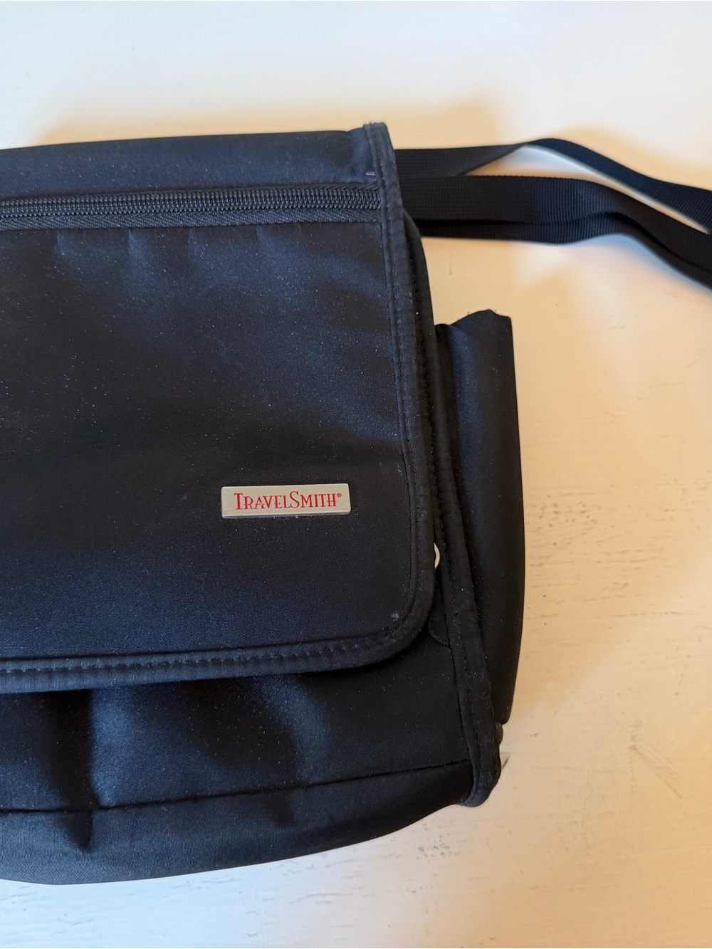 TravelSmith Black Crossbody Messenger Bag